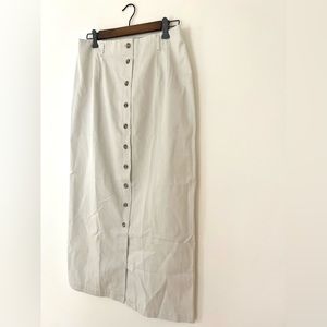 Vintage 90’s button front cotton Talbots midi skirt
